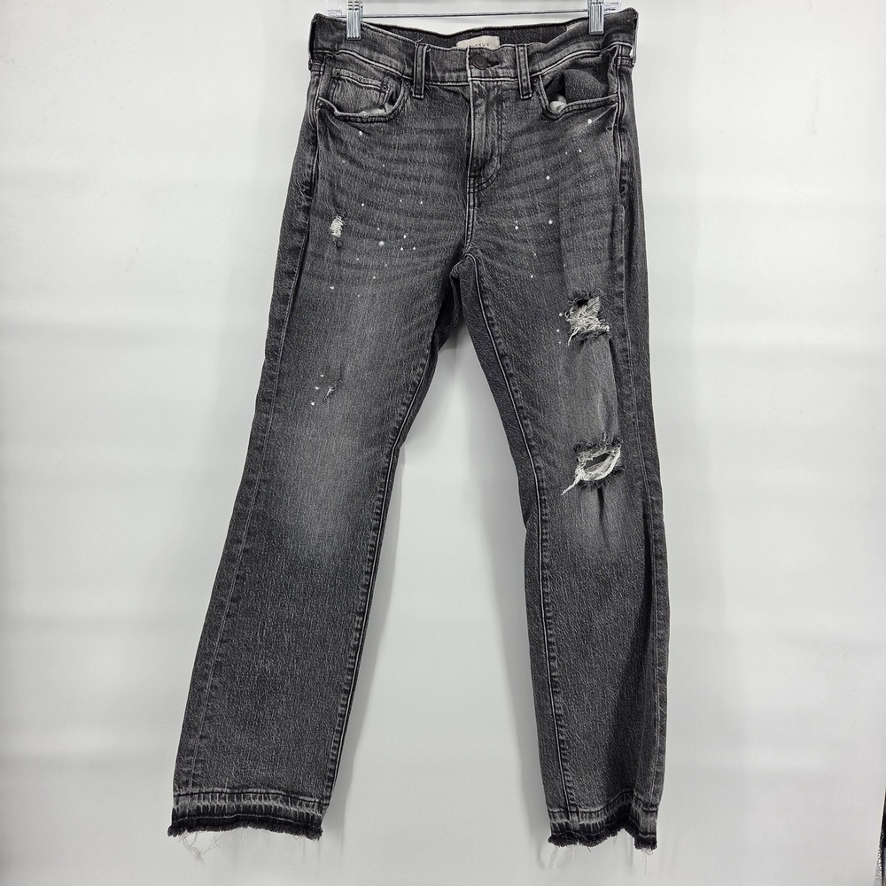 PacSun Slim Boot Jeans 30 Black Distressed Paint Splatter Grunge Art-Inspired